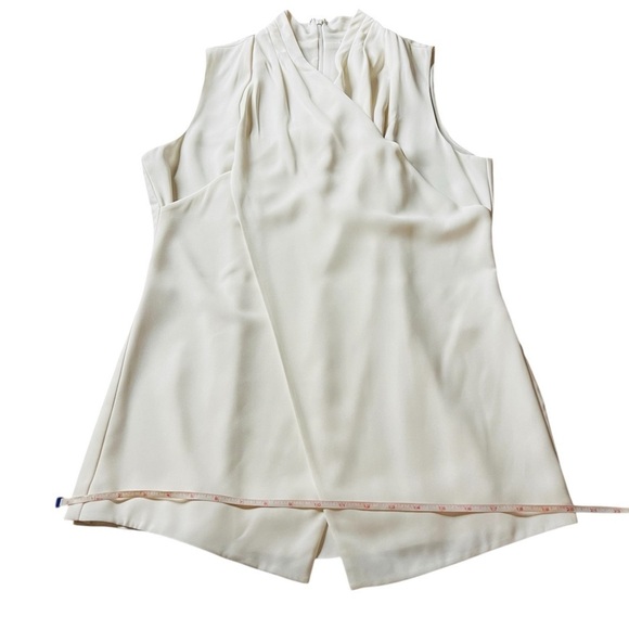 CABI WOMEN’S SLEEVELESSS VNECK LINED OFF WHITE BLOUSE SIZE 8 - Picture 11 of 13